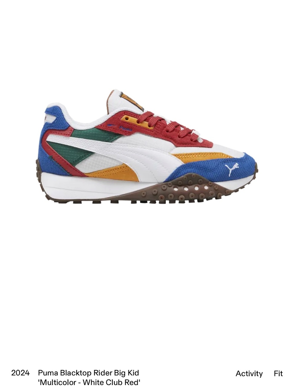 Puma Kids' Sneakers in White, Red, Blue, Yellow & Green